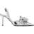 MACH & MACH Cadeau Silver Wrapped Leather Pumps SILVER