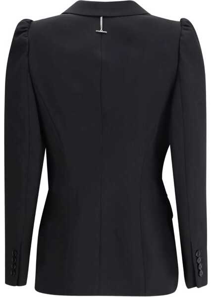 Jachete Alexander McQueen Black single-breasted jacket BLACK Femei (BM 18975823) 2