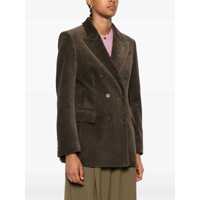 Sacouri P.A.R.O.S.H. Dama - Sacouri P.A.R.O.S.H. Double-breasted Blazer with ribbed fabric STONE Femei (BM 18975838) - B-mall.ro