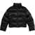 Balenciaga Cropped Puffer Jacket with logo motif BLACK