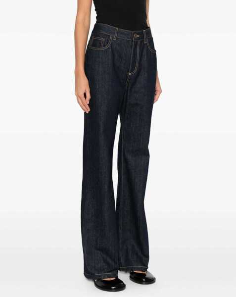 Blugi Alexander McQueen Denim Jeans feature a straight leg DARK BLUE WASH Femei (BM 18975877) 3