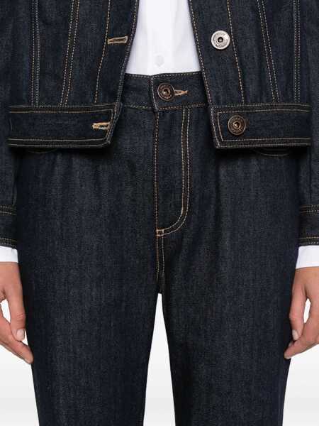 Blugi Alexander McQueen Denim Jeans feature a straight leg DARK BLUE WASH Femei (BM 18975877) 5