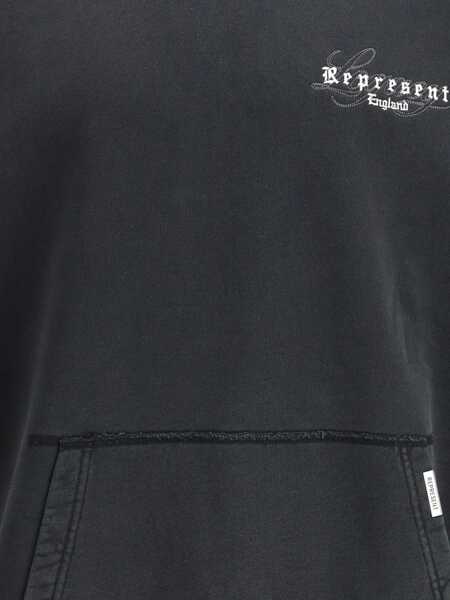 Bluze de trening REPRESENT Legacy Overprint Hoodie VINTAGE BLACK Barbati (BM 18975898) 3