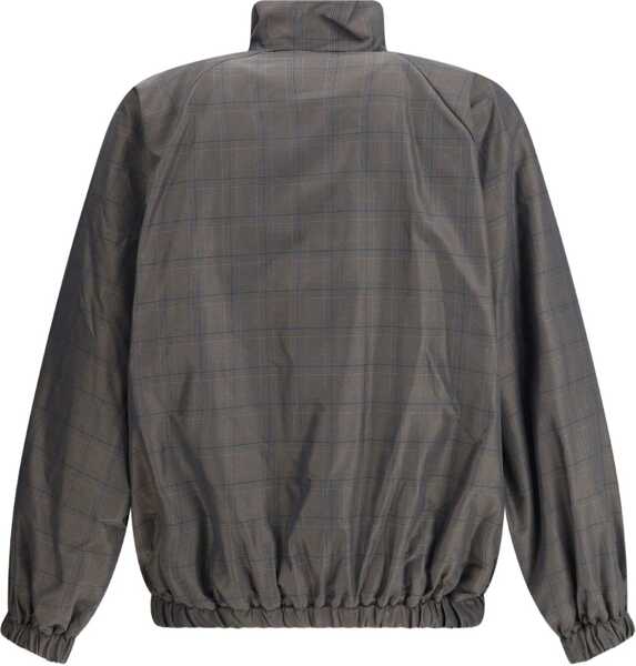 Jachete Balenciaga Zipped Jacket with Brown and Blue checked motif GREY/BLUE Barbati (BM 18975907) 3