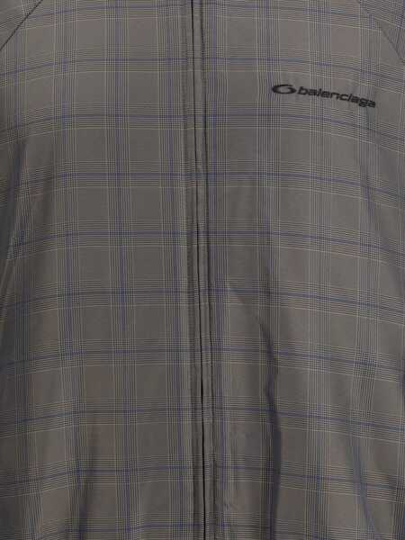 Jachete Balenciaga Zipped Jacket with Brown and Blue checked motif GREY/BLUE Barbati (BM 18975907) 4