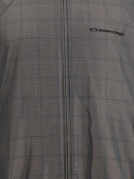Jachete Balenciaga Zipped Jacket with Brown and Blue checked motif GREY/BLUE Barbati (BM 18975907) 5