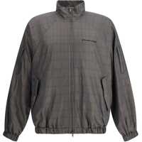 Jachete Zipped Jacket with Brown and Blue checked motif Barbati