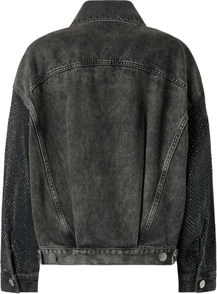 Jachete Pinko The Trucker jacket with mini studs LAVAGGIO DARK GRAY Femei (BM 18975910) 2