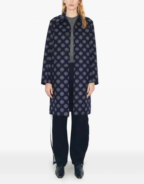 Paltoane Tory Burch Reversible double-face Wool Coat MEDIUM NAVY/T LOGO Femei (BM 18975922) 2