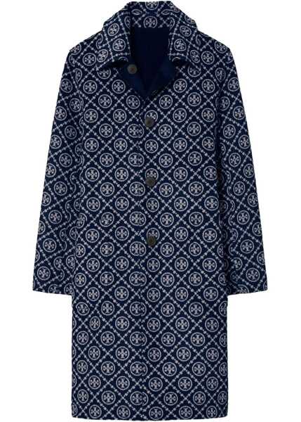 Paltoane Tory Burch Reversible double-face Wool Coat MEDIUM NAVY/T LOGO Femei (BM 18975922) 5