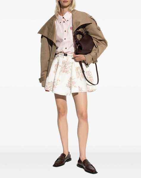 Fuste Ganni Floral print denim Miniskirt EGRET Femei (BM 18975979) 2