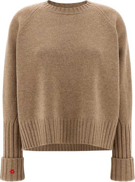 Pulovere Tory Burch Merino wool Sweater MELANGE OATMEAL Femei (BM 18975994) 1