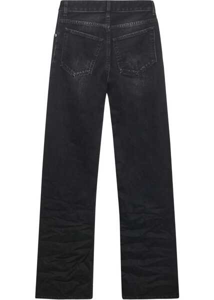 Blugi Balenciaga Wide-leg Cotton Jeans BLACK FADE OUT Femei (BM 18976006) 2