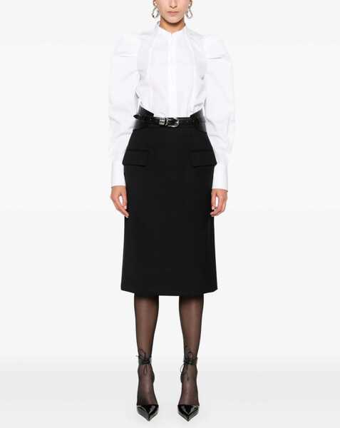 Camasi casual Alexander McQueen White Shirt with mandarin collar OPTICALWHITE Femei (BM 18976033) 2