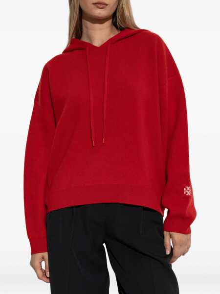 Bluze de trening Tory Burch Cropped Hoodie WINTERBERRY RED Femei (BM 18976072) 3