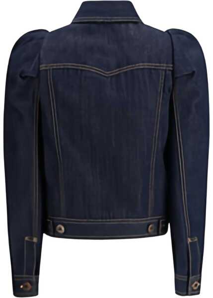 Jachete Alexander McQueen Denim Jacket with pointed shoulders DARK BLUE WASH Femei (BM 18976099) 2