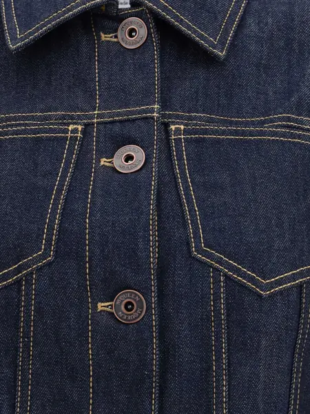 Jachete Alexander McQueen Denim Jacket with pointed shoulders DARK BLUE WASH Femei (BM 18976099) 5