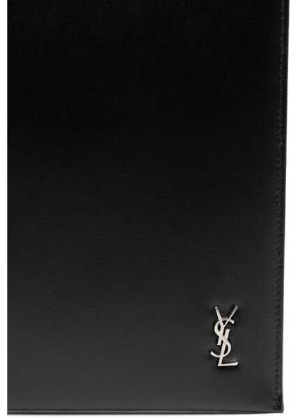 Huse mobil & tablete Saint Laurent Tablet Holder Tiny Cassandras Small BLACK Barbati (BM 18976144) 3