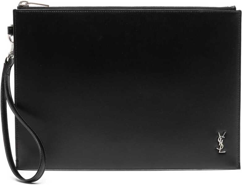 Huse mobil & tablete Saint Laurent Tablet Holder Tiny Cassandras Small BLACK Barbati (BM 18976144) 1