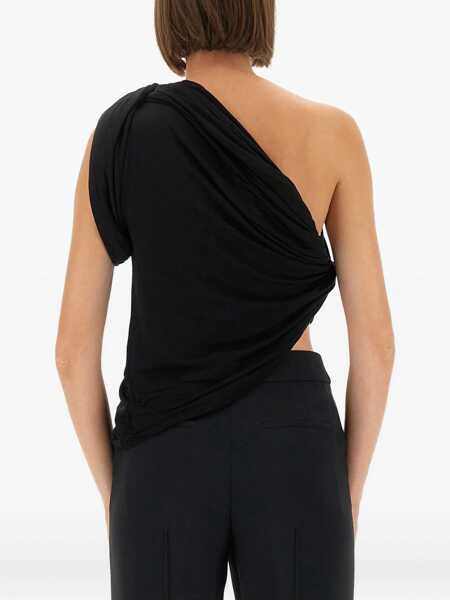 Bluze RICK OWENS LILIES Draped One-Shoulder Top BLACK Femei (BM 18976237) 3