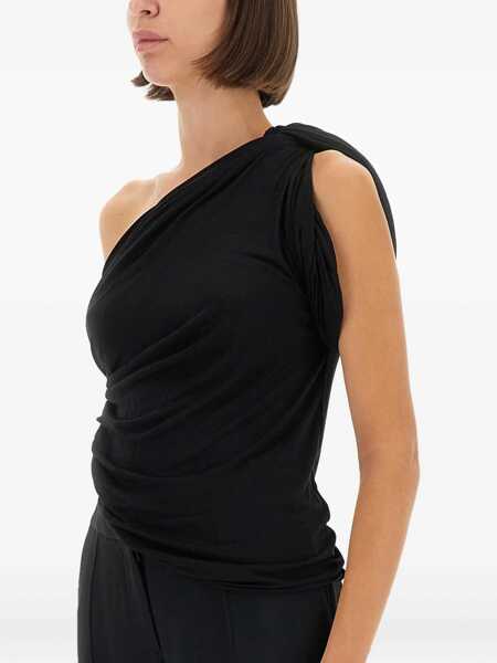 Bluze RICK OWENS LILIES Draped One-Shoulder Top BLACK Femei (BM 18976237) 4