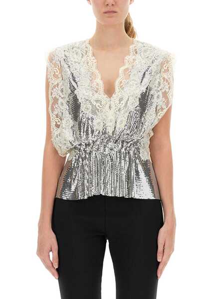 Bluze RABANNE Lace And Sequin Top SILVER Femei (BM 18976255) 1