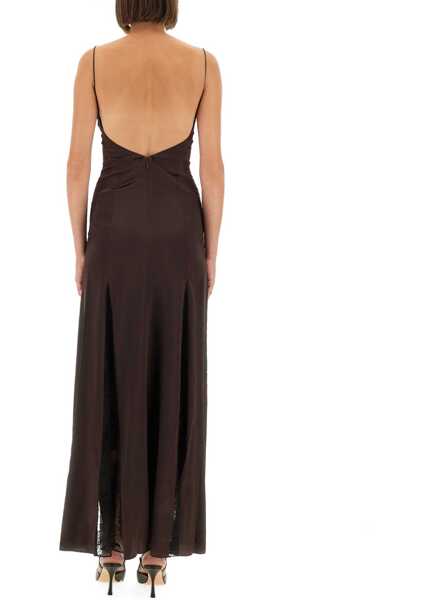 Rochii casual STAUD Trinity Satin Dress BROWN Femei (BM 18976258) 3