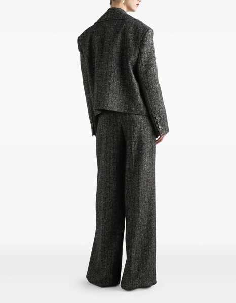 Pantaloni casual Dolce & Gabbana Striped Wool Pants GREY Femei (BM 18976276) 3