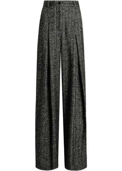 Pantaloni casual Dolce & Gabbana Striped Wool Pants GREY Femei (BM 18976276) 1