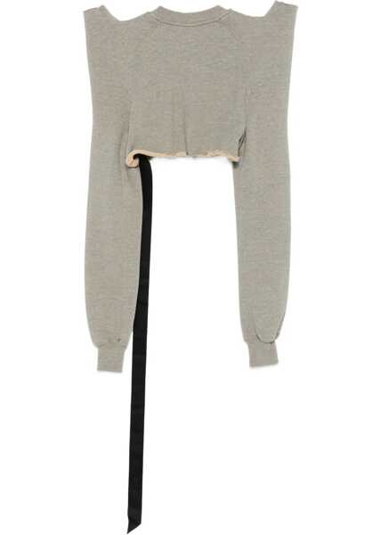 Bluze de trening Rick Owens Cropped Tecsweat Sweatshirt GREY Femei (BM 18976294) 2