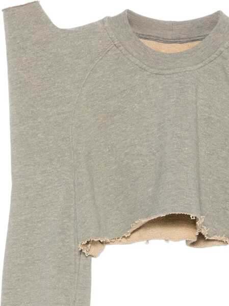 Bluze de trening Rick Owens Cropped Tecsweat Sweatshirt GREY Femei (BM 18976294) 3