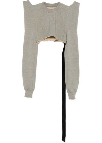 Bluze de trening Rick Owens Cropped Tecsweat Sweatshirt GREY Femei (BM 18976294) 1