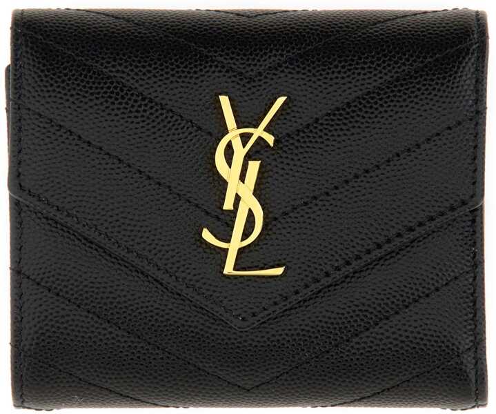 Portofele Saint Laurent Cassandre Matelass Multi-Fold Wallet BLACK Femei (BM 18976297) 2