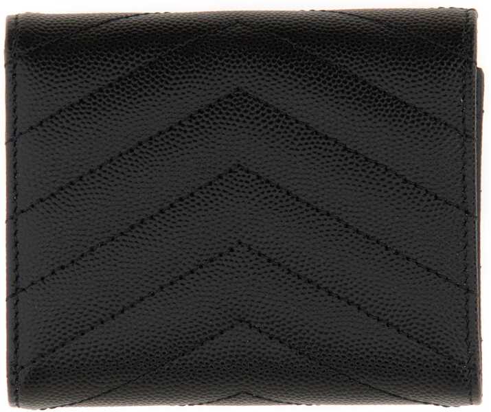 Portofele Saint Laurent Cassandre Matelass Multi-Fold Wallet BLACK Femei (BM 18976297) 4