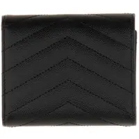 Portofele Dama - Portofele Saint Laurent Cassandre Matelass Multi-Fold Wallet BLACK Femei (BM 18976297) - B-mall.ro