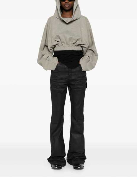 Bluze de trening Rick Owens Cropped Hooded Tunic Sweatshirt GREY Femei (BM 18976303) 2