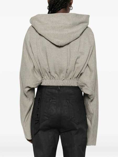 Bluze de trening Rick Owens Cropped Hooded Tunic Sweatshirt GREY Femei (BM 18976303) 4