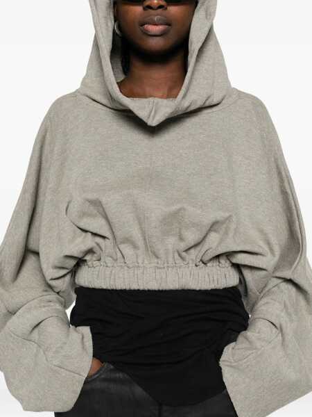 Bluze de trening Rick Owens Cropped Hooded Tunic Sweatshirt GREY Femei (BM 18976303) 5
