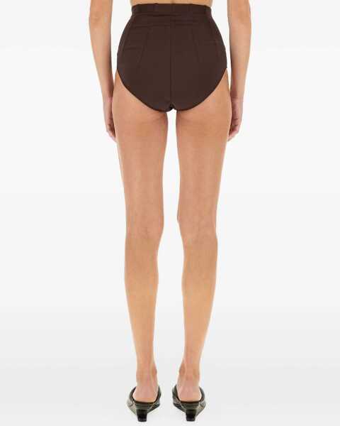 Pantaloni scurti RICK OWENS LILIES High Waisted Shorts BROWN Femei (BM 18976345) 4