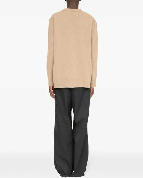 Cardigane Maison Margiela Wool Cardigan BEIGE Barbati (BM 18976579) 4