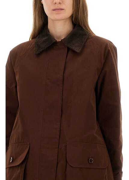 Trenciuri Aspesi Cotton Blend Canvas Jacket BROWN Femei (BM 18976603) 4