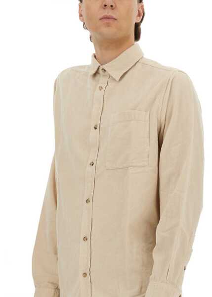 Camasi casual Woolrich Cotton Shirt BEIGE Barbati (BM 18976666) 4