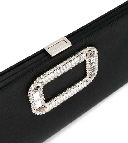 Genti de mana Roger Vivier Pilgrim Buckle Clutch Bag BLACK Femei (BM 18976729) 4