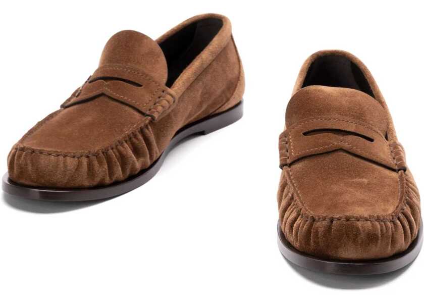Mocasini Saint Laurent Suede Laurent Moccasin BROWN Barbati (BM 18976756) 4