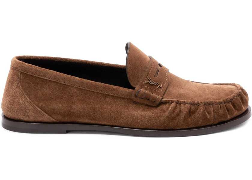 Mocasini Saint Laurent Suede Laurent Moccasin BROWN Barbati (BM 18976756) 1