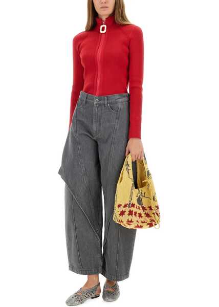 Blugi skinny JW Anderson Sculptural Jeans GREY Femei (BM 18976792) 2