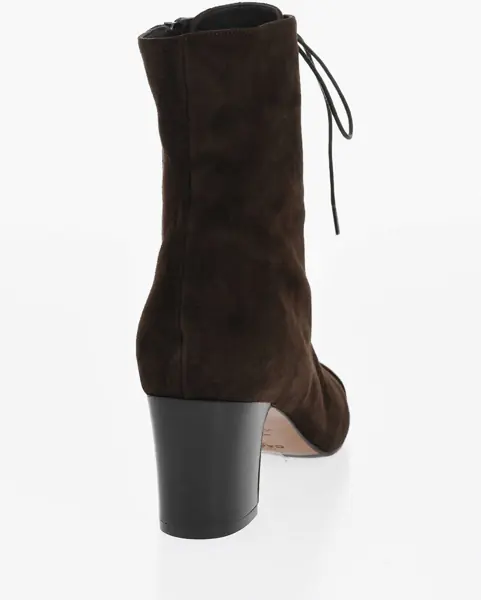 Botine CAREL PARIS Suede Colette Lace-Up Booties 10Cm Brown Femei (BM 18977008) 2