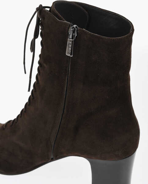 Botine CAREL PARIS Suede Colette Lace-Up Booties 10Cm Brown Femei (BM 18977008) 4