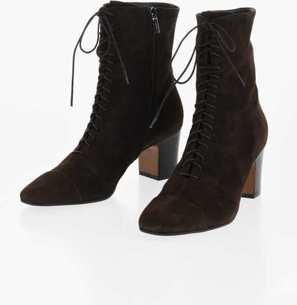 Botine CAREL PARIS Suede Colette Lace-Up Booties 10Cm Brown Femei (BM 18977008) 1