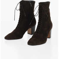 Botine Suede Colette Lace-Up Booties 10Cm Femei